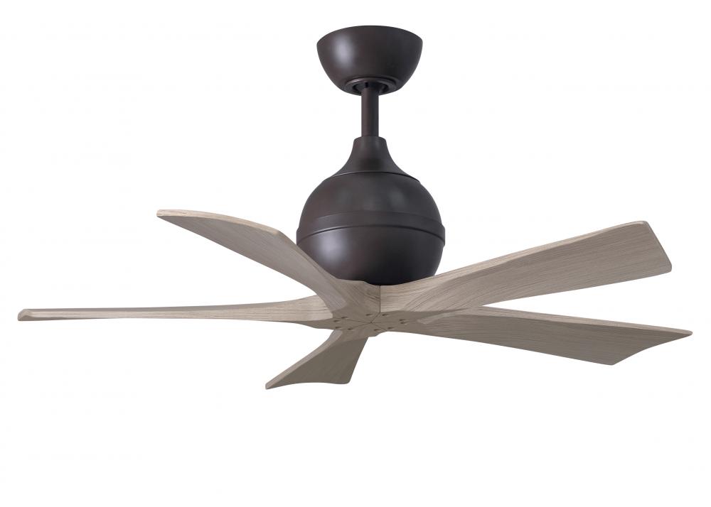 Irene-5 - 42" Five Blade Paddle Fan - Textured Bronze Finish - Gray Ash Tone Blades