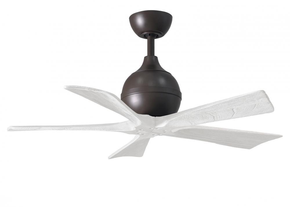 Irene-5 - 42" Five Blade Paddle Fan - Textured Bronze Finish - Matte White Blades