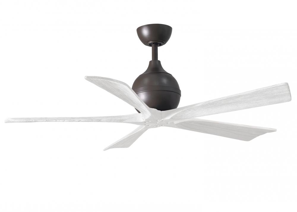 Irene-5 - 52" Five Blade Paddle Fan - Textured Bronze Finish - Matte White Blades