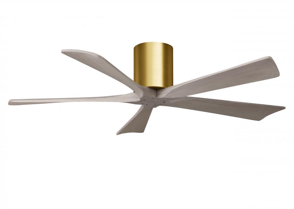Irene - 5H - Brushed Brass - Gray Ash Tone Blades - 52" Blades