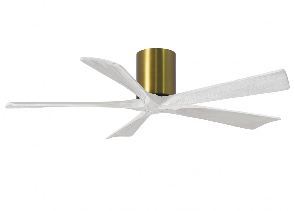 Irene - 5H - Brushed Brass - Matte White Blades - 52" Blades