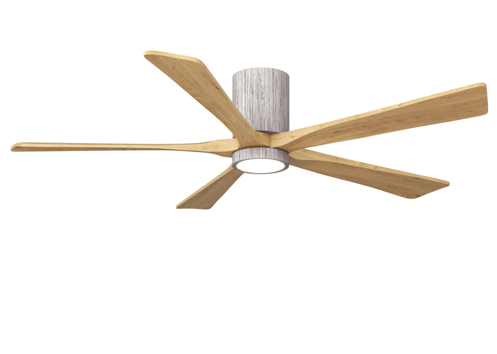 Irene-5HLK - 60" Five Blade Flush Mount Paddle Fan - 5CCT Integrated LED - Barn Wood Tone Finish
