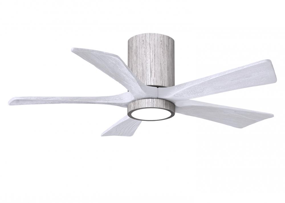 Irene-5HLK - 42" Five Blade Flush Mount Paddle Fan - 5CCT Integrated LED - Barn Wood Tone Finish