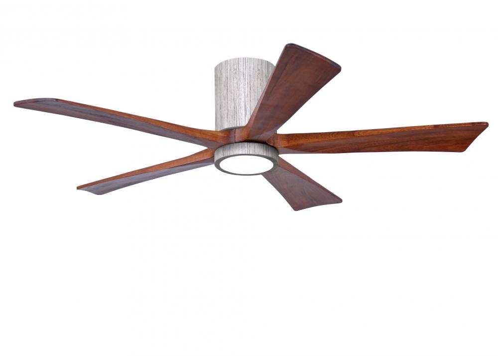 Irene-5HLK-52" Five Blade Flush Mount Paddle Fan-5CCT Integrated LED-Barn Wood Tone Finish