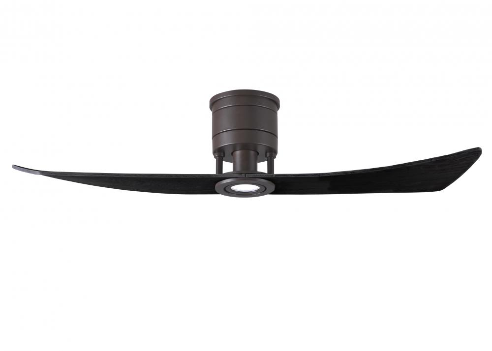 Lindsay - Ceiling Fan - Integrated LED - Textured Bronze Finish - Matte Black Blades