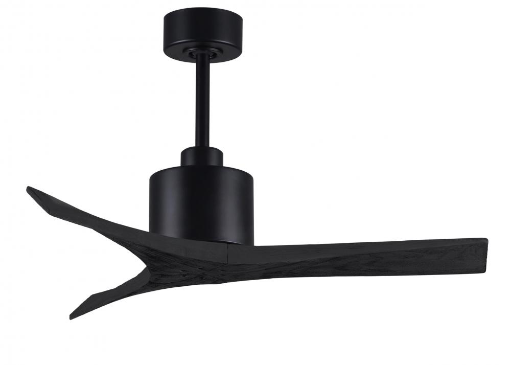 Mollywood - 42" Ceiling Fan - Matte Black Finish - Matte Black Blades