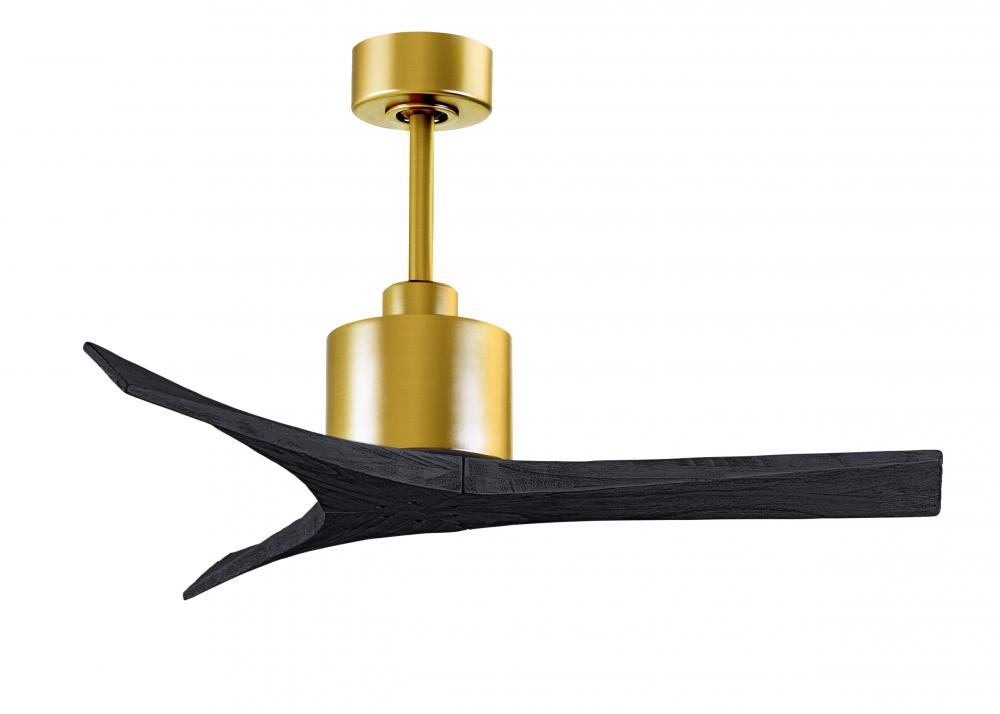 Mollywood - 42" Ceiling Fan - Brushed Brass Finish - Matte Black Blades