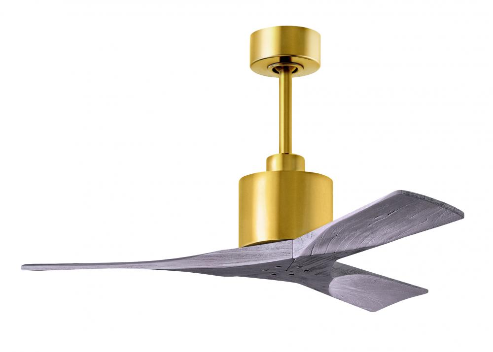 Nan - 42" Ceiling Fan - Brushed Brass Finish - Barn Wood Tone Blades