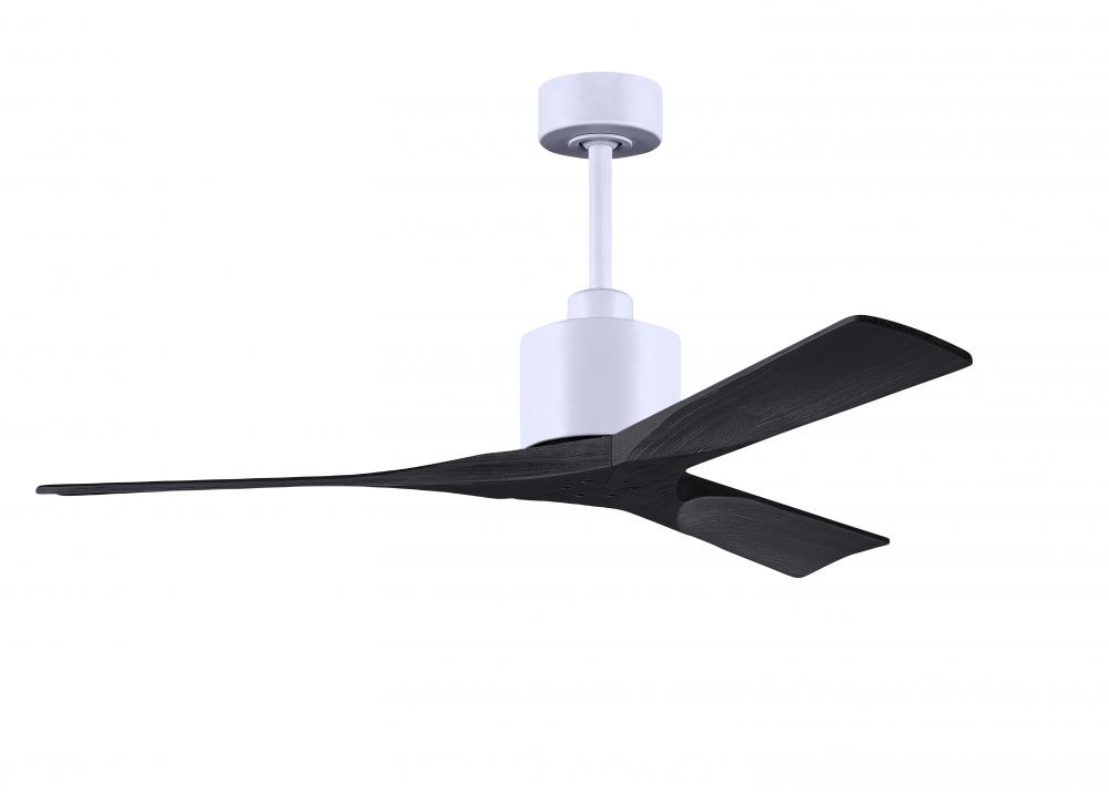 Nan - 52" Ceiling Fan - Matte White Finish - Matte Black Blades