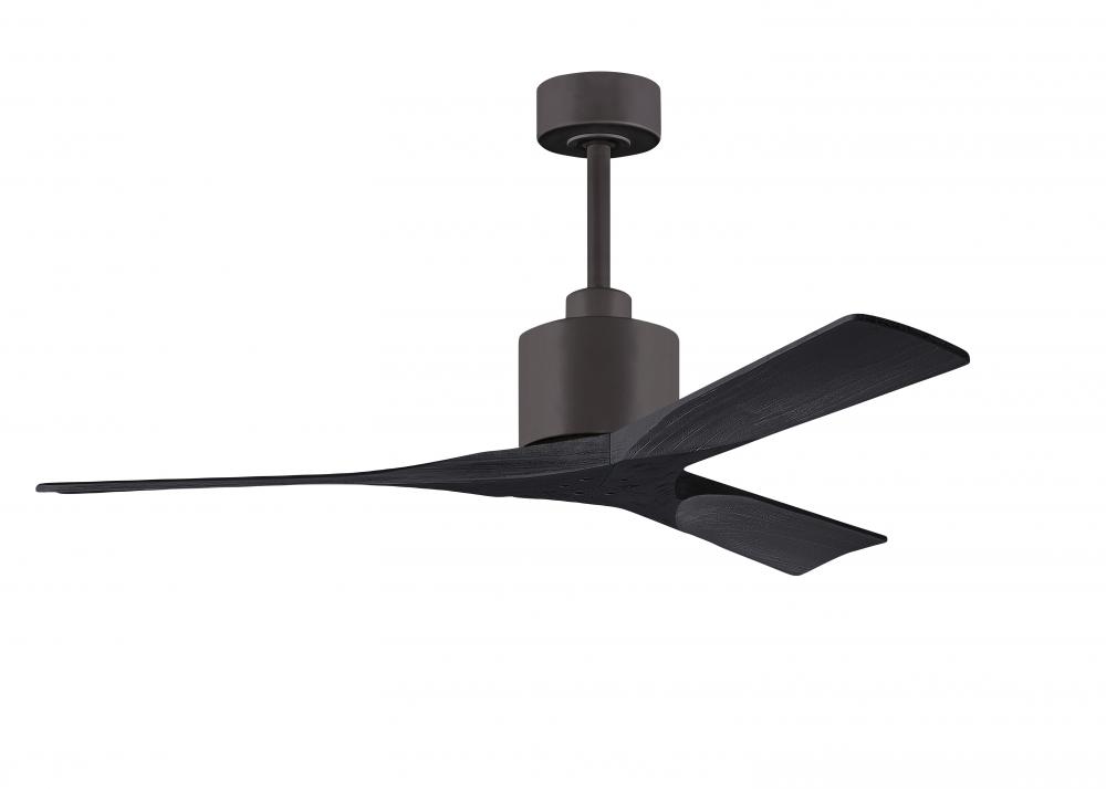 Nan - 52" Ceiling Fan - Textured Bronze Finish - Matte Black Blades