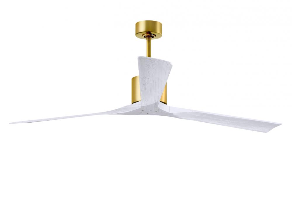 Nan XL - 72" Ceiling Fan - Brushed Brass Finish - Matte White Blades