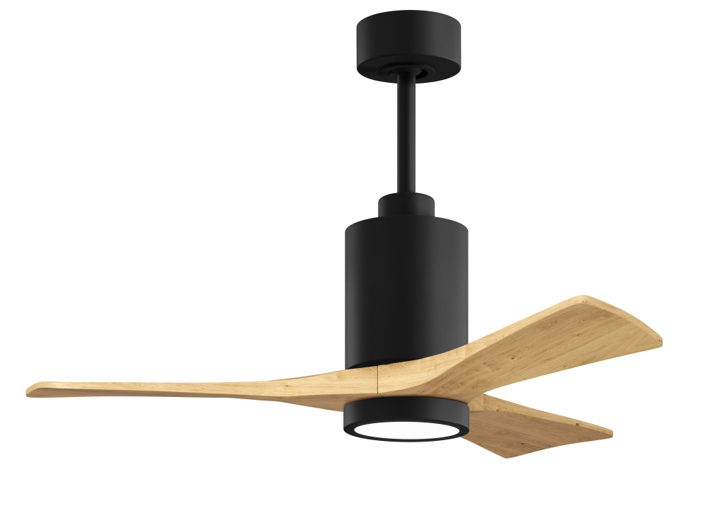 Patricia-3 - 42" Three Blade Ceiling Fan - 5CCT Integrated LED - Matte Black Finish
