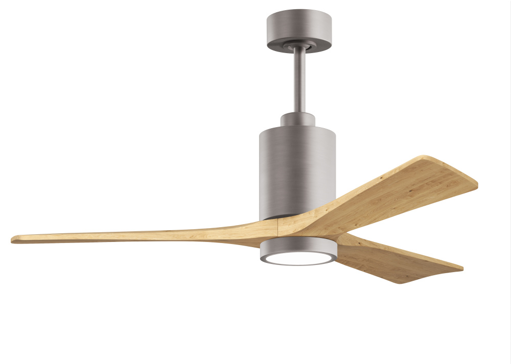 Patricia-3 - 52" Three Blade Ceiling Fan - 5CCT Integrated LED - Brushed Nickel Finish