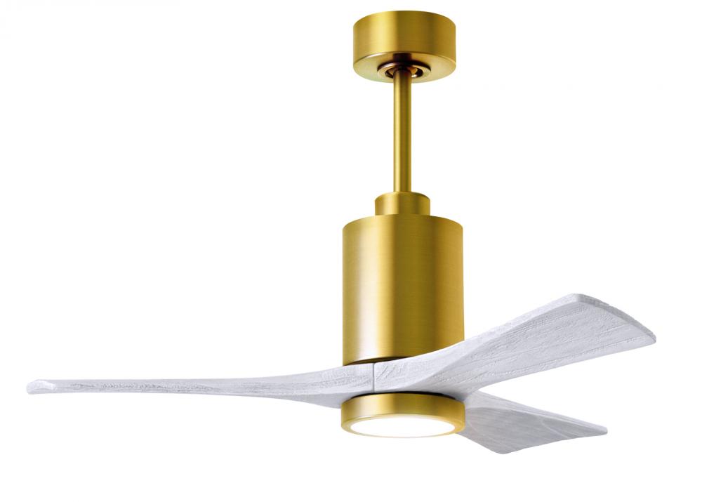 Patricia-3 - 42" Three Blade Ceiling Fan - 5CCT Integrated LED - Brushed Brass Finish