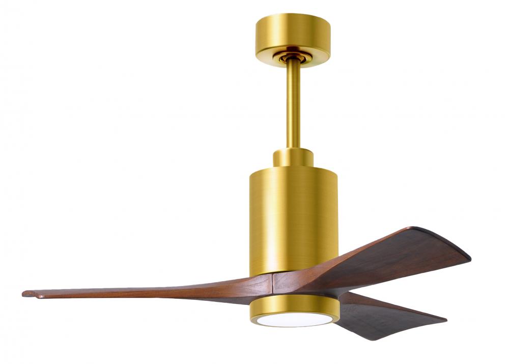 Patricia-3 - 42" Three Blade Ceiling Fan - 5CCT Integrated LED - Brushed Brass Finish