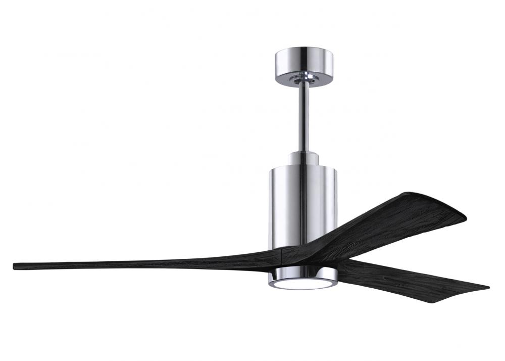 Patricia-3 - 60" Three Blade Ceiling Fan - 5CCT Integrated LED - Polished Chrome Finish