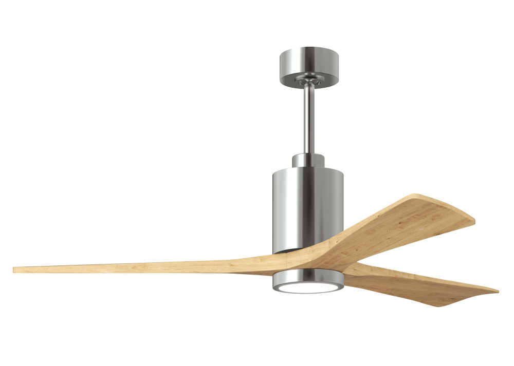 Patricia-3 - 60" Three Blade Ceiling Fan - 5CCT Integrated LED - Polished Chrome Finish