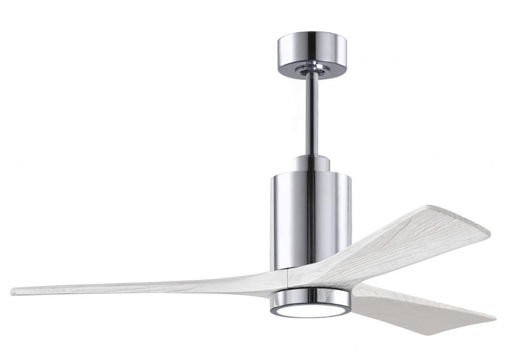 Patricia-3 - 52" Three Blade Ceiling Fan - 5CCT Integrated LED - Polished Chrome Finish