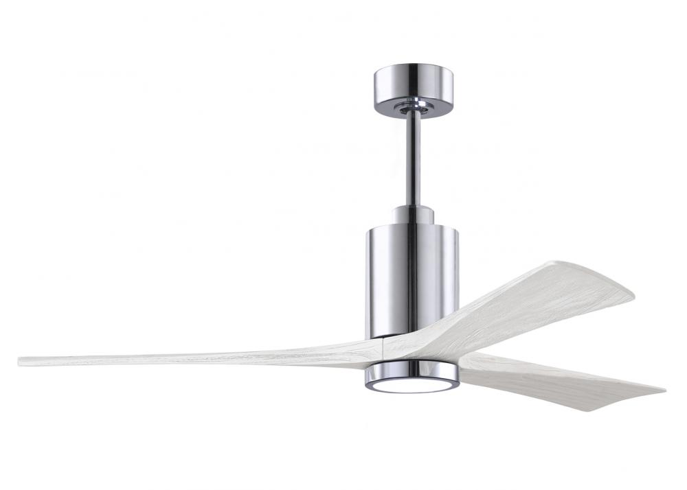 Patricia-3 - 60" Three Blade Ceiling Fan - 5CCT Integrated LED - Polished Chrome Finish
