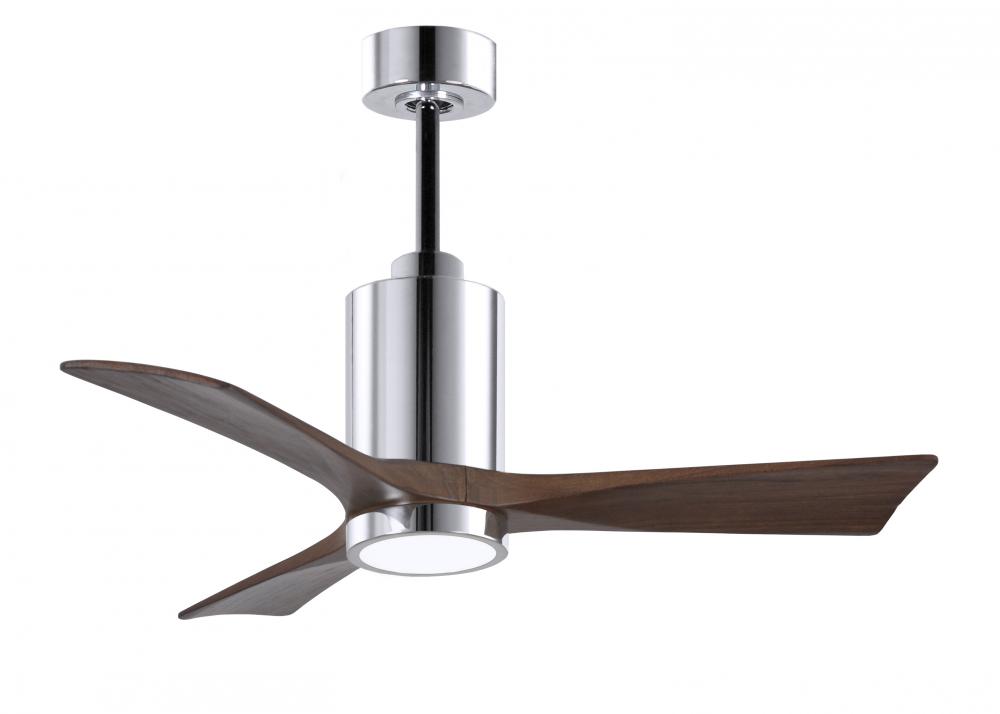 Patricia-3 - 42" Three Blade Ceiling Fan - 5CCT Integrated LED - Polished Chrome Finish