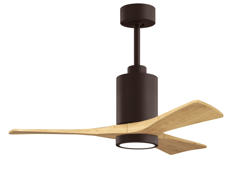 Patricia-3 - 42" Three Blade Ceiling Fan - 5CCT Integrated LED - Textured Bronze Finish