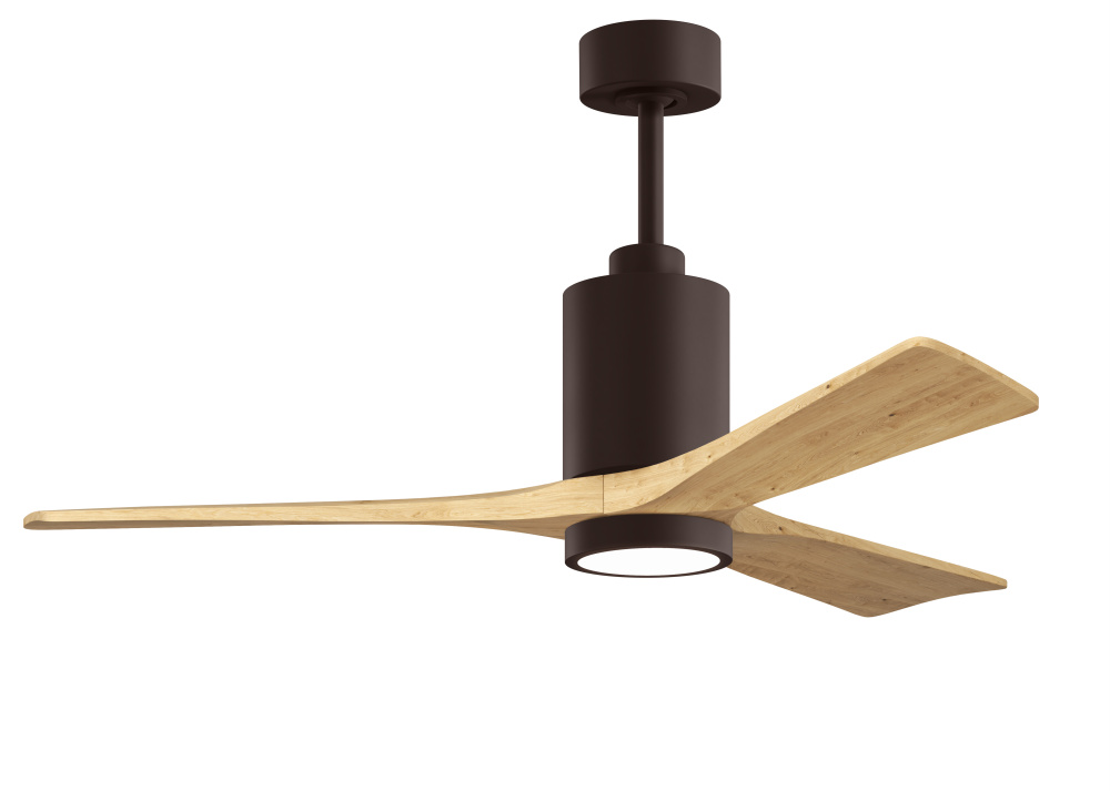 Patricia-3 - 52" Three Blade Ceiling Fan - 5CCT Integrated LED - Textured Bronze Finish