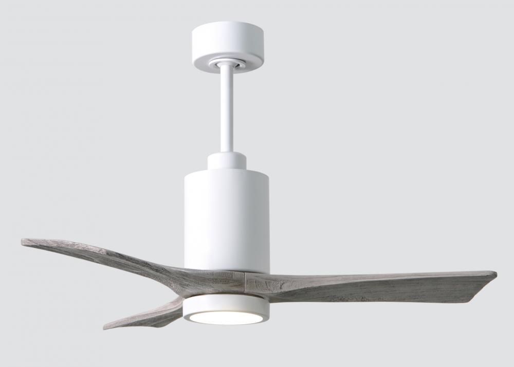 Patricia-3 - 42" Three Blade Ceiling Fan - 5CCT Integrated LED - Gloss White Finish