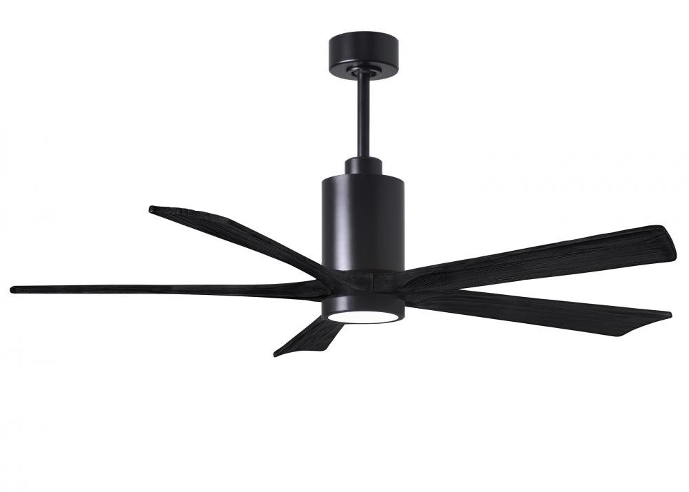 Patricia-5 - 60" Five Blade Ceiling Fan - 5CCT Integrated LED - Matte Black Finish