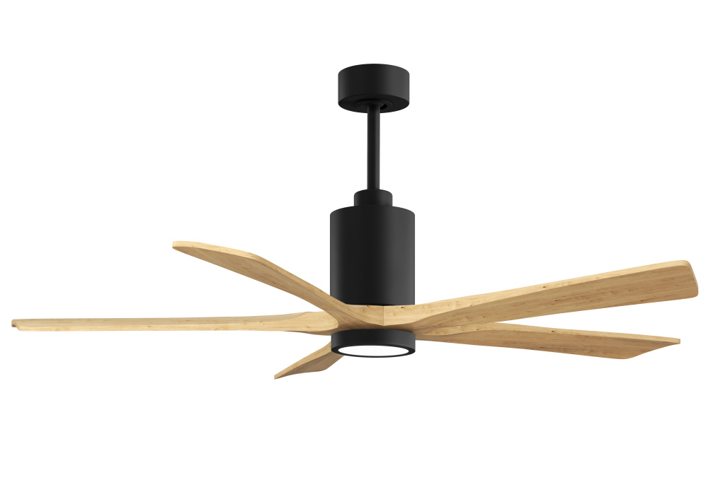 Patricia-5 - 60" Five Blade Ceiling Fan - 5CCT Integrated LED - Matte Black Finish