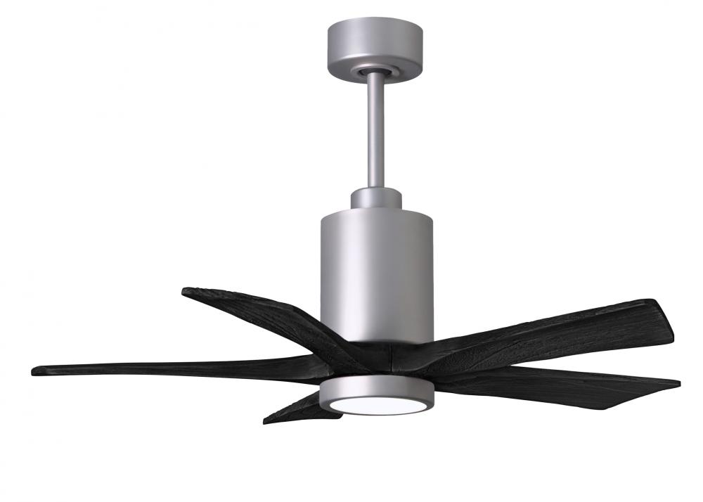 Patricia-5-42" Five Blade Ceiling Fan-5CCT Integrated LED-Brushed Nickel Finish-Matte Black Blad