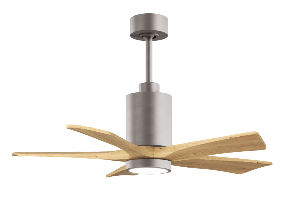 Patricia-5 - 42" Five Blade Ceiling Fan - 5CCT Integrated LED - Brushed Nickel Finish