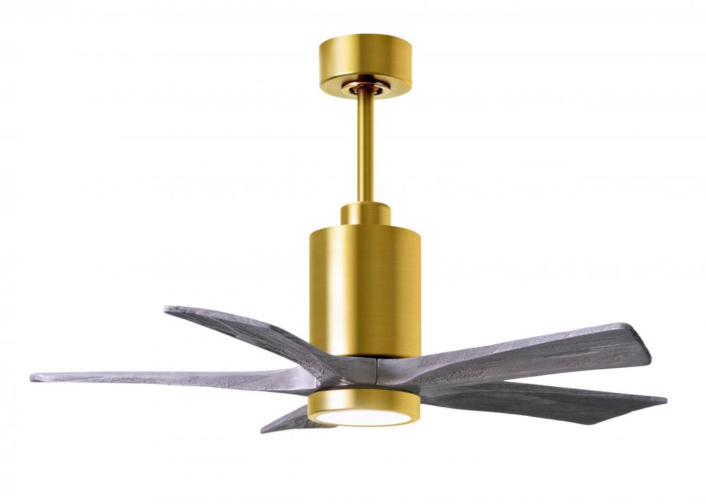 Patricia-5 - 42" Five Blade Ceiling Fan - 5CCT Integrated LED - Brushed Brass Finish