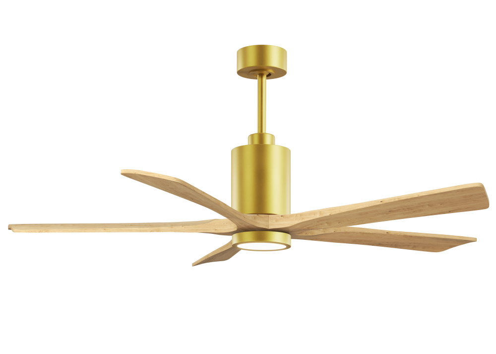 Patricia-5 - 60" Five Blade Ceiling Fan - 5CCT Integrated LED - Brushed Brass Finish