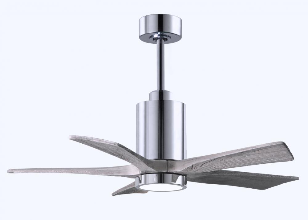 Patricia-5 - 42" Five Blade Ceiling Fan - 5CCT Integrated LED - Polished Chrome Finish