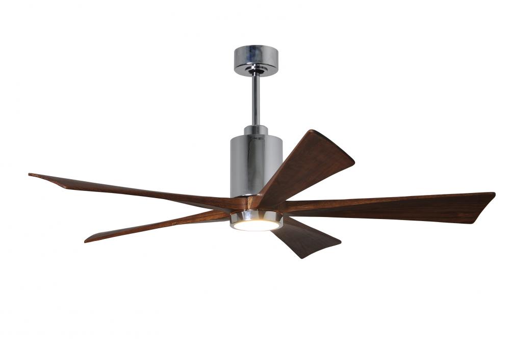 Patricia-5 - 60" Five Blade Ceiling Fan - 5CCT Integrated LED - Polished Chrome Finish