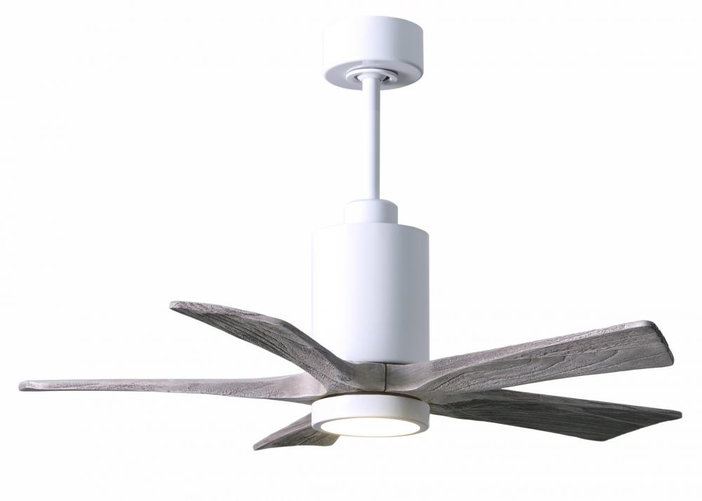 Patricia-5 - 42" Five Blade Ceiling Fan - 5CCT Integrated LED - Gloss White Finish