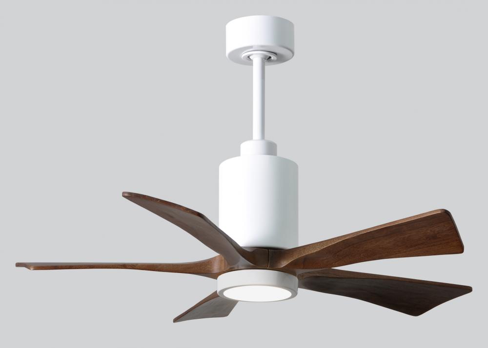 Patricia-5 - 42" Five Blade Ceiling Fan - 5CCT Integrated LED - Gloss White Finish