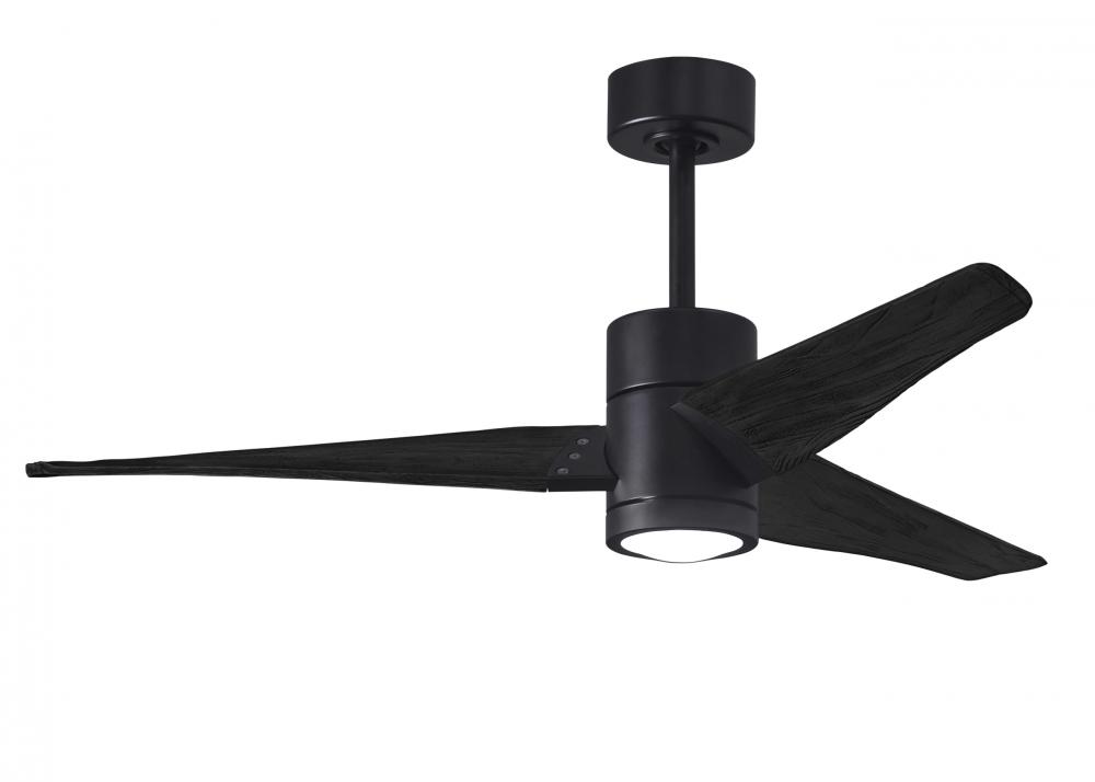 Super Janet - 52" Ceiling Fan - Integrated LED - Matte Black Finish - Matte Black Blades