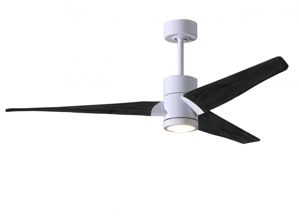 Super Janet - 52" Ceiling Fan - Integrated LED - Gloss White Finish - Matte Black Blades