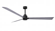 Matthews Fan Company AK-BK-BW-72 - Alessandra - 72" Three Blade Transitional Ceiling Fan - Matte Black Finish - Barn Wood Tone Blad