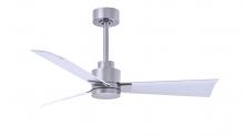 Matthews Fan Company AK-BN-MWH-42 - Alessandra - 42" Three Blade Transitional Ceiling Fan - Brushed Nickel Finish - Matte White Blad