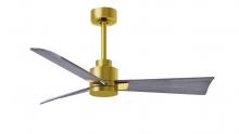 Matthews Fan Company AK-BRBR-BW-42 - Alessandra - 42" Three Blade Transitional Ceiling Fan - Brushed Brass Finish