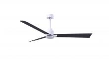 Matthews Fan Company AK-MWH-BK-56 - Alessandra - Matte White - Matte Black Blades - 56" Blades - 10" Downrod
