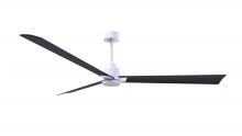 Matthews Fan Company AK-MWH-BK-72 - Alessandra - Matte White - Matte Black Blades - 72" Blades - 10" Downrod