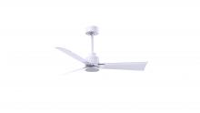 Matthews Fan Company AK-MWH-MWH-42 - Alessandra - 42" Three Blade Transitional Ceiling Fan - Matte White Finish - Matte White Blades