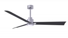Matthews Fan Company AKLK-BN-BK-56 - Alessandra - LK - Brushed Nickel - Black Blades - 56" Blades - 10" Downrod