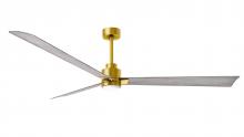 Matthews Fan Company AKLK-BRBR-BW-72 - Alessandra - 72" Three Blade Transitional Ceiling Fan - 5CCT Integrated LED - Brushed Brass Fini