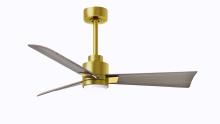 Matthews Fan Company AKLK-BRBR-GA-42 - Alessandra - 42" Three Blade Transitional Ceiling Fan - 5CCT Integrated LED - Brushed Brass Fini
