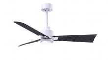 Matthews Fan Company AKLK-MWH-BK-42 - Alessandra - LK - Matte White - Matte Black Blades - 42" Blades - 10" Downrod