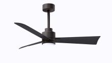 Matthews Fan Company AKLK-TB-BK-42 - Alessandra-42" Three Blade Transitional Ceiling Fan-5CCT Integrated LED-Textured Bronze Finish